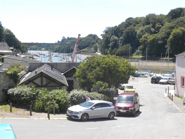 Chambre n°6 BELLE ILE - Vue depuis la terrasse privative- Hôtel le Marin Auray