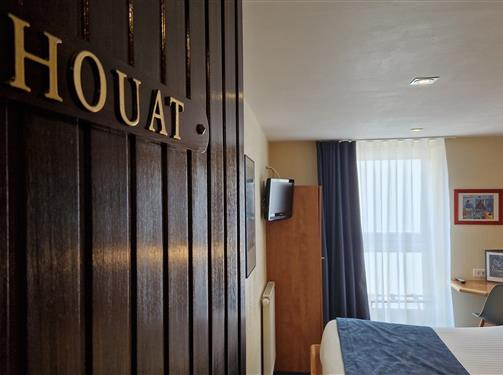 Chambre n°1, HOUAT, 1er étage, Vue Rivière ,lit 160 (10,15m²) - Hôtel Le Marin Auray
