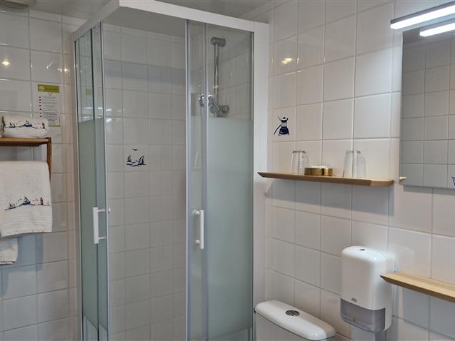 Chambre n°5 ILE AUX MOINES salle d'eau privative - Hôtel Le Marin Auray
